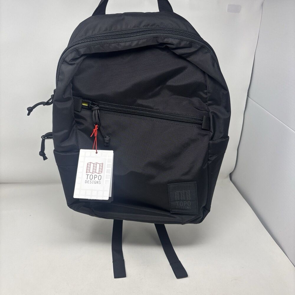 Topo Designs Light Pack Backpack Black with Yellow Lining